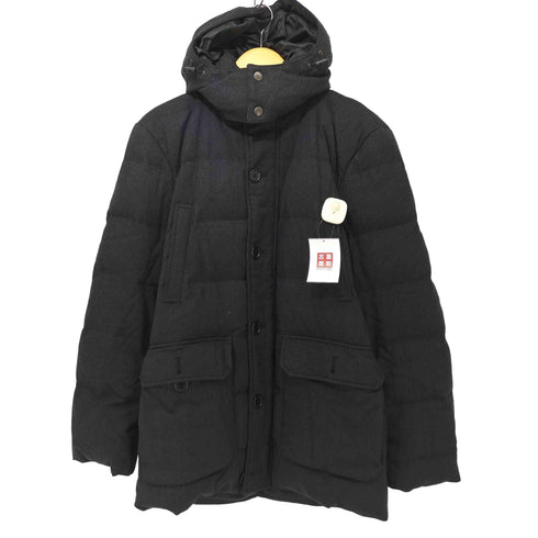 バーニーズニューヨーク BARNEYS NEWYORK ウール混 ダブルジップロングジャケット レディース L