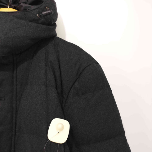 バーニーズニューヨーク BARNEYS NEWYORK ウール混 ダブルジップロングジャケット レディース L