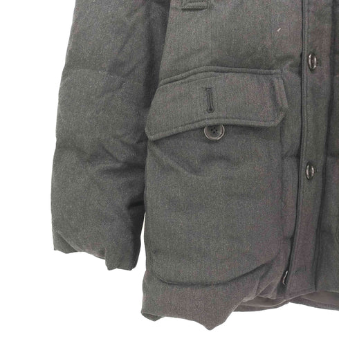 バーニーズニューヨーク BARNEYS NEWYORK ウール混 ダブルジップロングジャケット レディース L