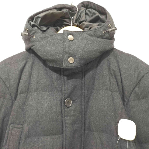 バーニーズニューヨーク BARNEYS NEWYORK ウール混 ダブルジップロングジャケット レディース L