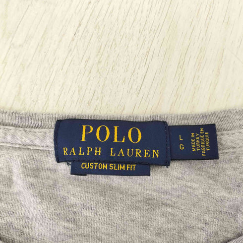 ポロラルフローレン POLO RALPH LAUREN CUSTOM SLIM FIT POLOプリント 長袖カットソー メンズ JPN:L