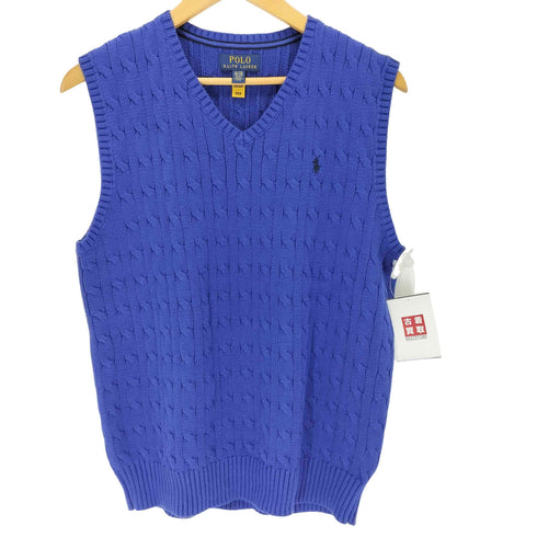 ポロラルフローレン POLO RALPH LAUREN ポニー刺繍 ケーブル編みニットベスト メンズ JPN:XL XL(18-20)