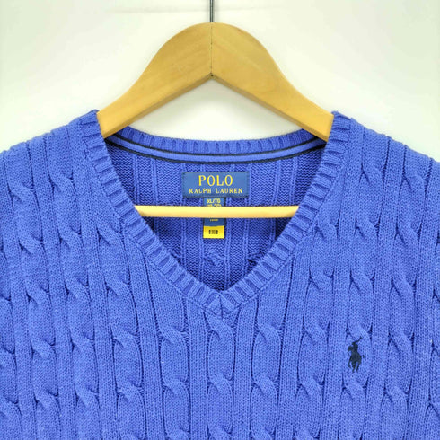 ポロラルフローレン POLO RALPH LAUREN ポニー刺繍 ケーブル編みニットベスト メンズ JPN:XL XL(18-20)