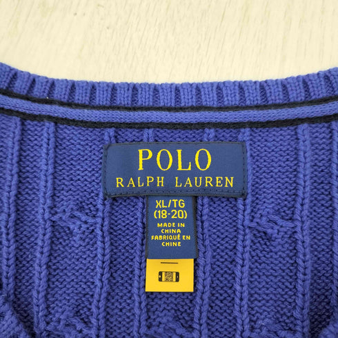 ポロラルフローレン POLO RALPH LAUREN ポニー刺繍 ケーブル編みニットベスト メンズ JPN:XL XL(18-20)