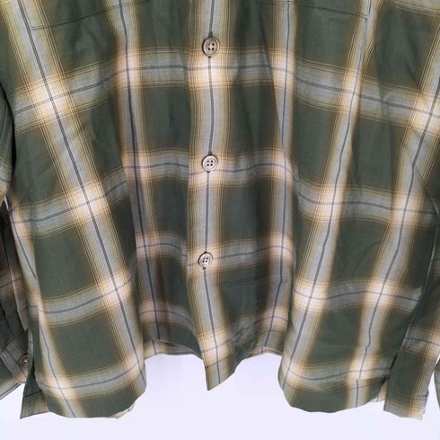 ゴーゴーニーゴーギャラリー 5525Gallery NEL CHECK SHIRT オーバーサイズフランネルチェックシャツ オンブレ シャドーチェック メンズ import:L