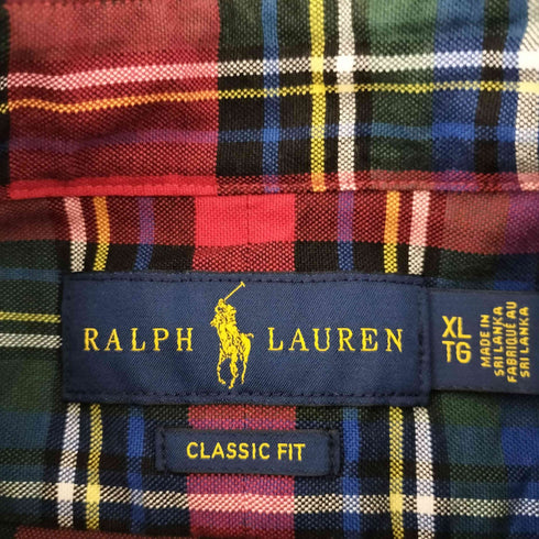 ラルフローレン RALPH LAUREN マルチチェック ボタンダウンシャツ メンズ JPN:XL