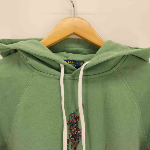 ポロラルフローレン POLO RALPH LAUREN フロントビーズポニー クロップドプルオーバーパーカー レディース JPN:M