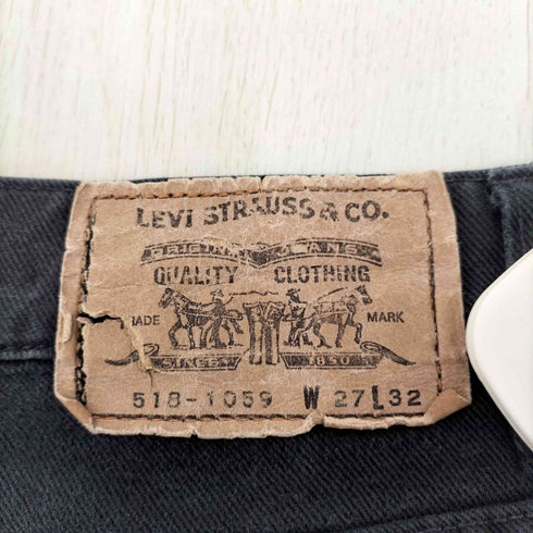 リーバイス Levis 518-1059 ブラックジップアップストレートパンツ レディース W27