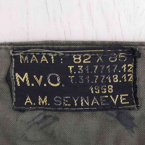 ダッチアーミー DUTCH ARMY 1958年製 A.M.SEYNAEVE ダブルフェイスカーゴパンツ メンズ 82×85