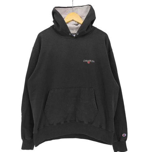 チャンピオン Champion 90S メキシコ製 ロゴ刺繍 裏起毛 プルオーバー パーカー メンズ import:XL