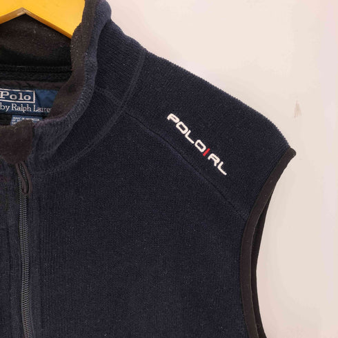 ポロバイラルフローレン Polo by RALPH LAUREN 裏地フリース ジップアップニットベスト メンズ import:L