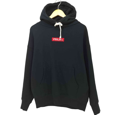 ミルクフェド MILKFED. BAR BIG SWEAT HOODIE ロゴパーカー レディース ONE SIZE