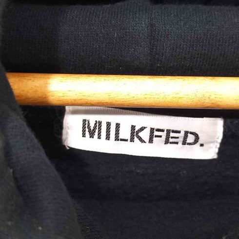 ミルクフェド MILKFED. BAR BIG SWEAT HOODIE ロゴパーカー レディース ONE SIZE