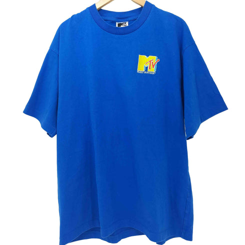フリークスストア FREAKS STORE 2022SS MUSIC IS LIFE 両面ロゴ刺繍 MTV クルーネックTシャツ メンズ JPN:L