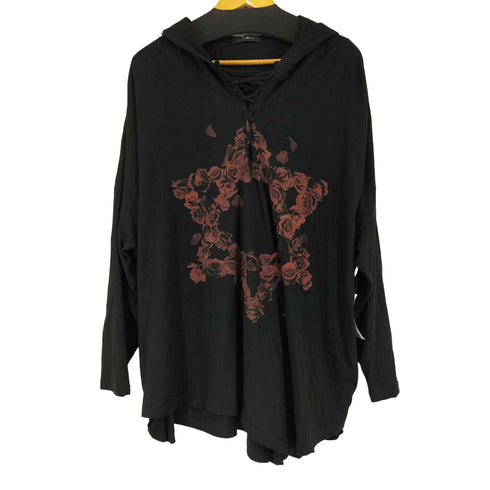 シヴァーライズ CIVARIZE 六芒星レースアップポンチョパーカー メンズ