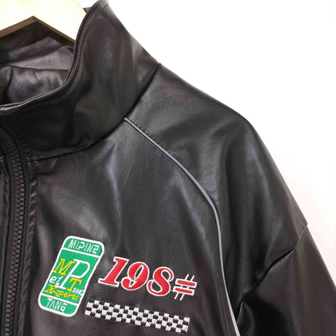 MEPINTANG ×5IRE フェイクレザーレーシングジャケット メンズ