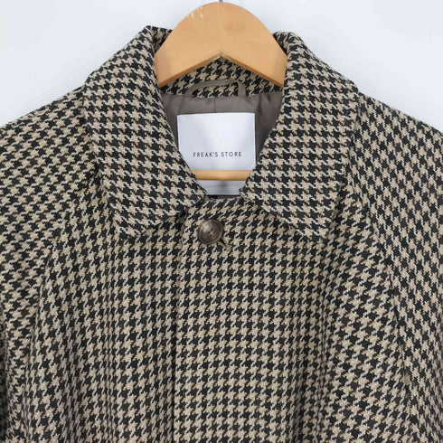 フリークスストア FREAKS STORE ビックハウンドトゥースバルマカーンコート メンズ JPN:M