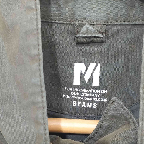 ビームス BEAMS Y2K オイルドジャケット スタンドカラー ユーティリティポケット ジップアップブルゾン メンズ JPN:M