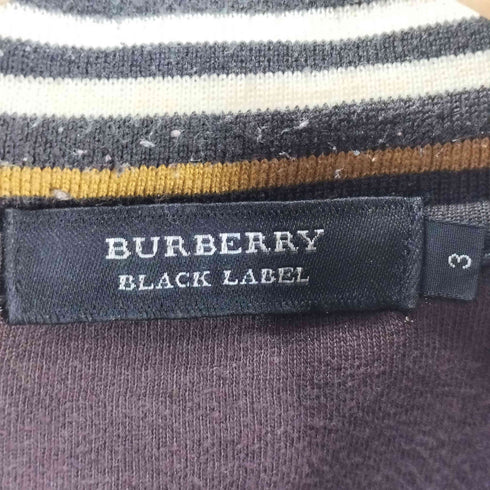 バーバリーブラックレーベル BURBERRY BLACK LABEL ロゴ刺繍 生地切替 サイドライン 裾 襟裏 ボーダー トラック ジャケット メンズ 3