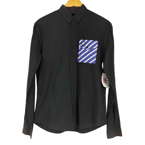 ラフシモンズ RAF SIMONS L/S 切替シャツ メンズ 36