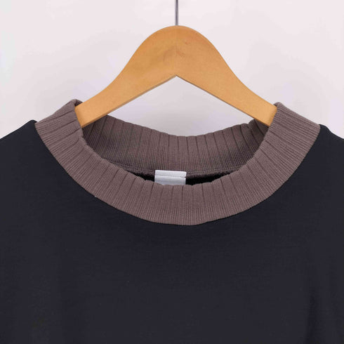 キャスパージョン CASPER JOHN レーヨン混 リブバイカラー モックネック S/S Tシャツ メンズ JPN:M