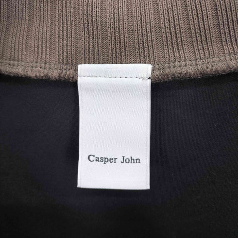 キャスパージョン CASPER JOHN レーヨン混 リブバイカラー モックネック S/S Tシャツ メンズ JPN:M