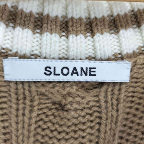 スローン SLOANE 23AW 5Gケーブル ライン Vネックカーディガン レディース JPN:1