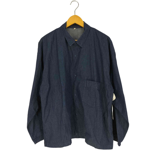 ムジルシリョウヒン 無印良品 インディゴ スナップボタンシャツ メンズ L~XL