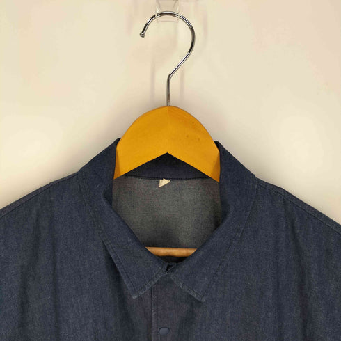 ムジルシリョウヒン 無印良品 インディゴ スナップボタンシャツ メンズ L~XL