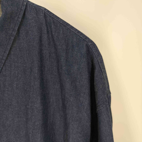 ムジルシリョウヒン 無印良品 インディゴ スナップボタンシャツ メンズ L~XL