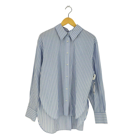ザラ ZARA バックリボンストライプオーバーサイズシャツ レディース import:M