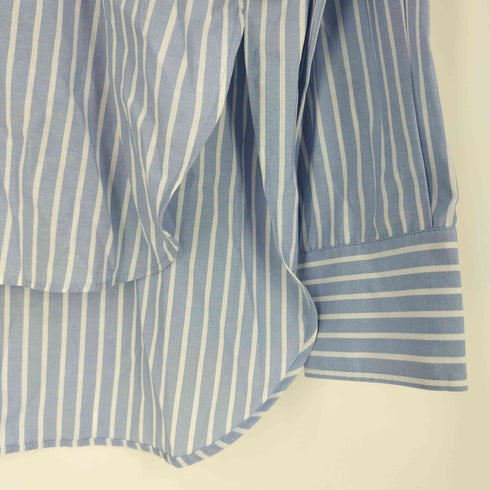 ザラ ZARA バックリボンストライプオーバーサイズシャツ レディース import:M