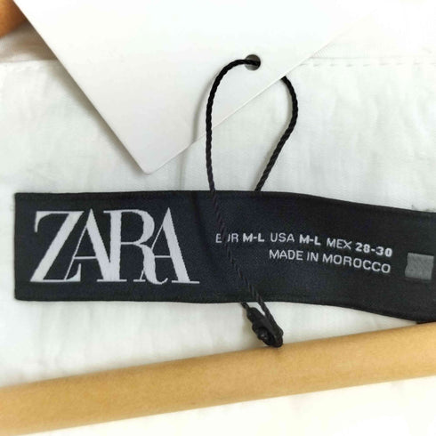 ザラ ZARA ナイロンフーデッドロングパーカー レディース M-L