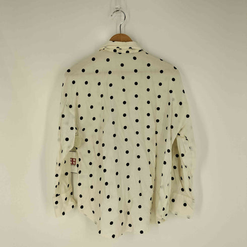 ザラ ZARA ドット柄 比翼シャツ レディース import:S