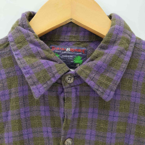 バナナリパブリック BANANA REPUBLIC チェック柄 コットンネルシャツ メンズ JPN:M