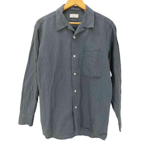 フランネル Phlannel Cotton Silk Ramie Check Open Collar Overshirt メンズ JPN:2