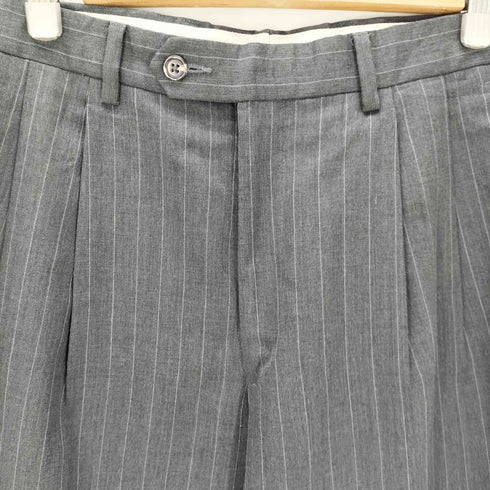 チャップスラルフローレン CHAPS RALPH LAUREN 2タックウールストライプスラックス メンズ 32×30