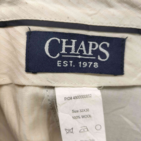 チャップスラルフローレン CHAPS RALPH LAUREN 2タックウールストライプスラックス メンズ 32×30