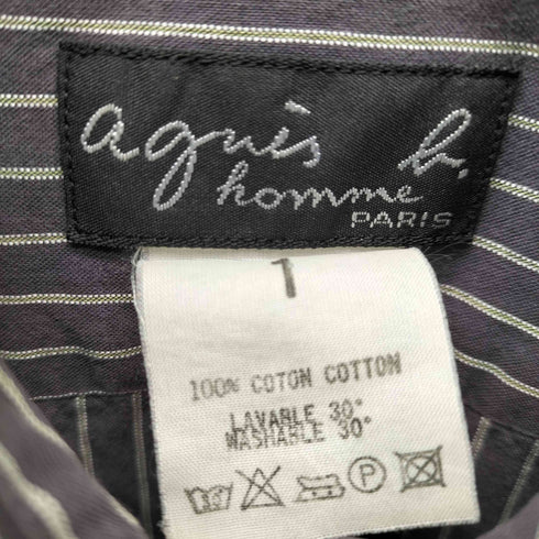 アニエスベーオム Agnes b.homme 90s-00s S/S ストライプシャツ メンズ JPN:1