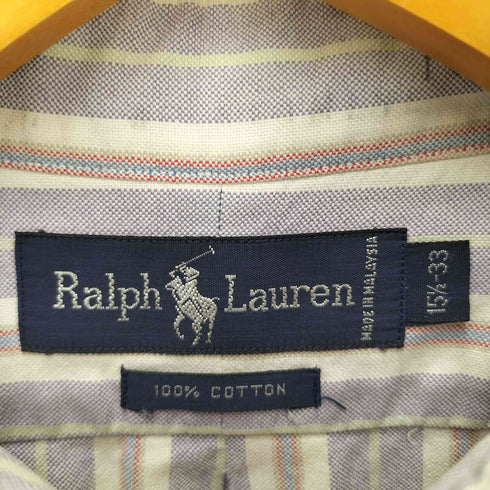 ラルフローレン RALPH LAUREN ポニー刺繍ロングスリーブB/Dストライプシャツ メンズ 15-1/2-33
