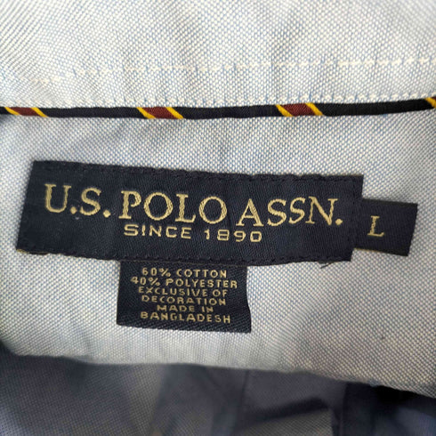 ユーエスポロアッスン U.S.POLO ASSN 刺繍ロゴボタンダウンL/S シャツ メンズ JPN:L