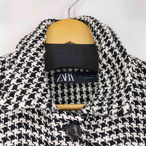 ザラ ZARA Tweed Plaid Button Front Oversized Shacket レディース import:M