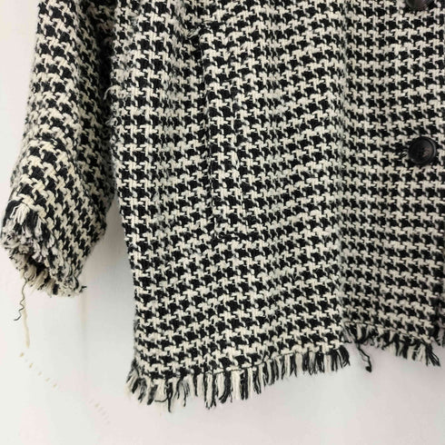 ザラ ZARA Tweed Plaid Button Front Oversized Shacket レディース import:M