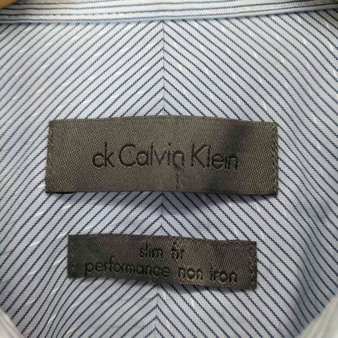 シーケーカルバンクライン ck Calvin Klein SLIM FIT コットンストライプレギュラーカラーL/S シャツ メンズ 17