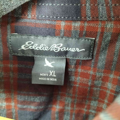 エディーバウアー Eddie Bauer ワンポケットチェックシャツ ボタンダウン オーバーサイズ メンズ JPN:XL