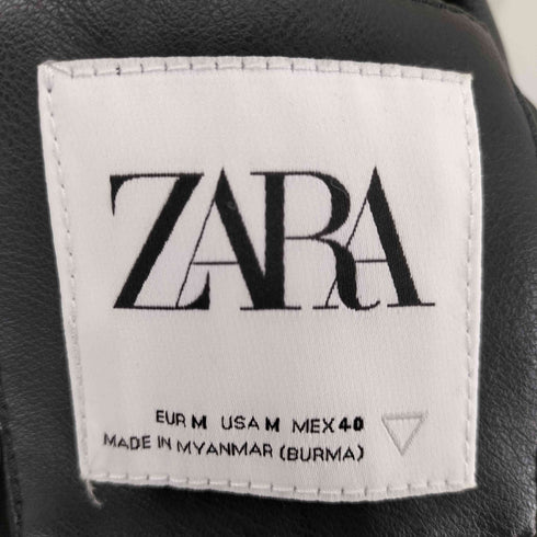 ザラ ZARA ダブルライダースジャケット メンズ import:M