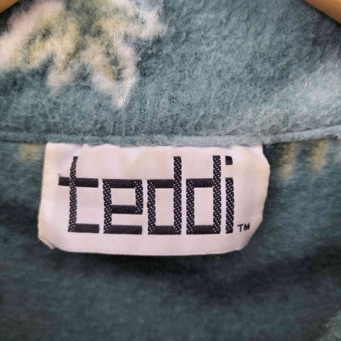 テディ teddi 90S メキシコ製 総柄 ジップアップフリースジャケット メンズ 1X
