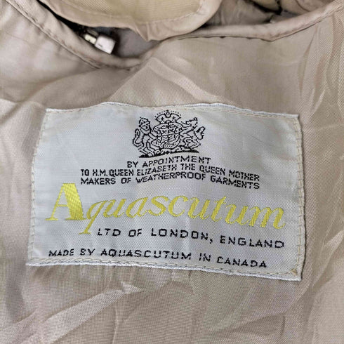 アクアスキュータム AQUASCUTUM MADE IN CANADA ライナー付き ステンカラーコート レディース