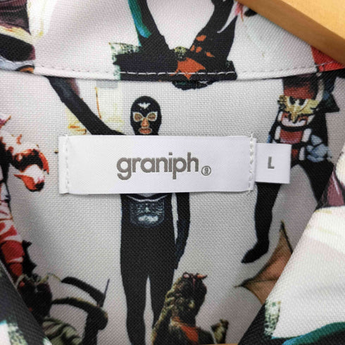 デザインティーシャツストアグラニフ Design Tshirts Store graniph 怪人 パターン 2 ビッグシルエット半袖シャツ メンズ JPN:L