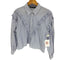 ザラ ZARA フリル付き ストライプ柄 ポプリンシャツ レディース import:M